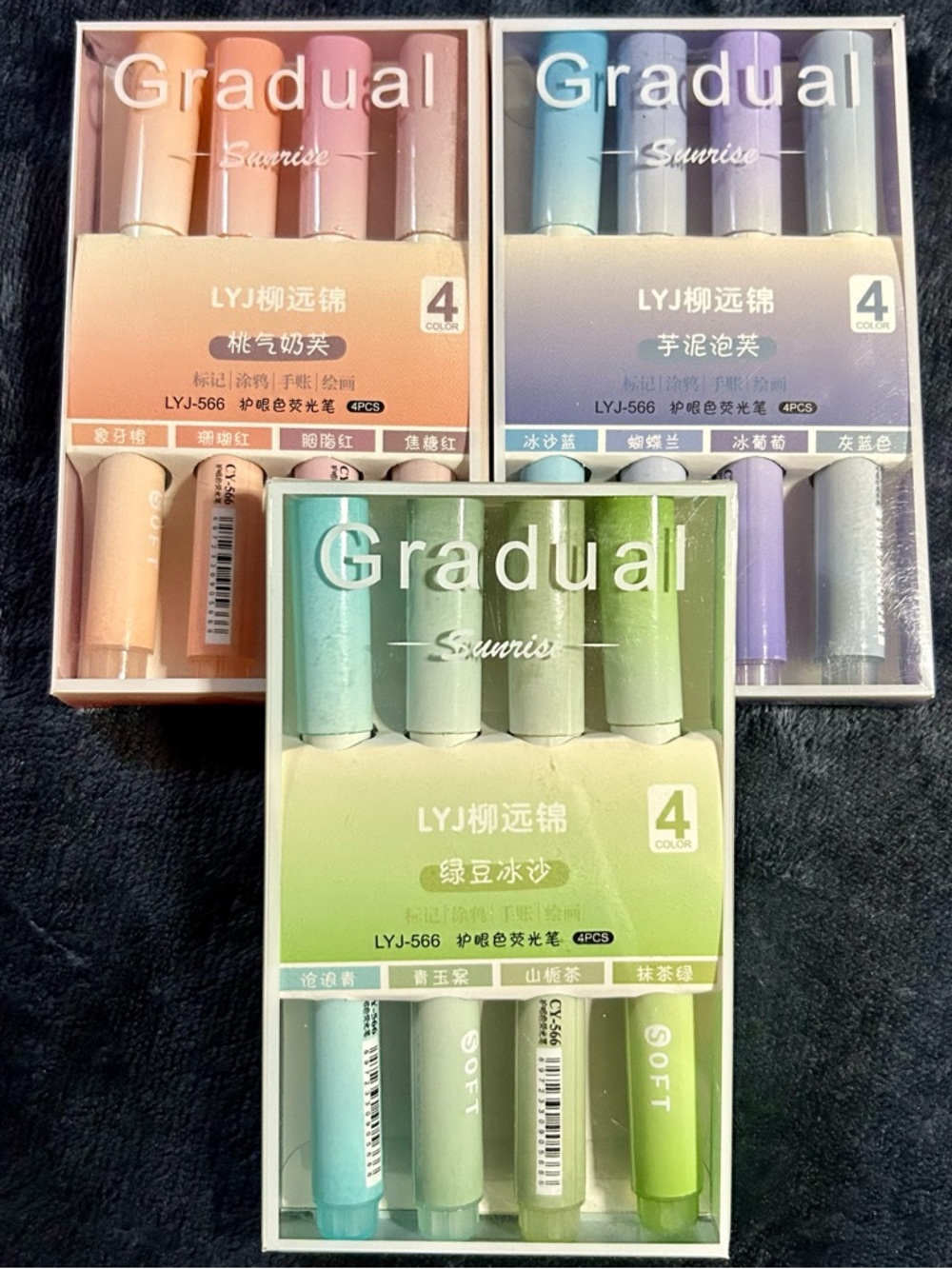 Pastel Marker Set 12pc Dual Tip Soft Color Highlighters 3 Packs